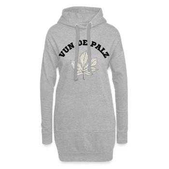 Vun de palz - Sweat-shirt à capuche long Femme - gris chiné - Devant