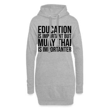 Muay Thaï - Sweat-shirt à capuche long Femme - gris chiné - Devant