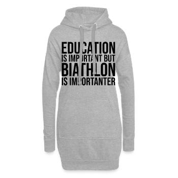 biathlon - Sweat-shirt à capuche long Femme - gris chiné - Devant