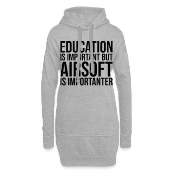 L’airsoft - Sweat-shirt à capuche long Femme - gris chiné - Devant