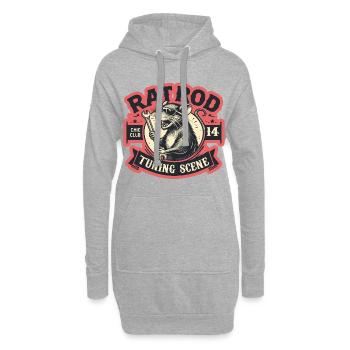 Chemise Ratsking Ratlook – Style rustique personnalisé - Sweat-shirt à capuche long Femme - gris chiné - Devant