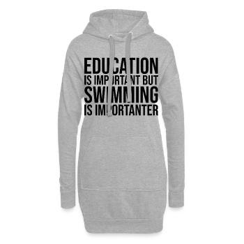natation - Sweat-shirt à capuche long Femme - gris chiné - Devant