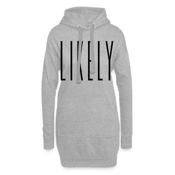 Likely – Typo T-Shirt - Hoodie-Kleid - Grau meliert - Vorne