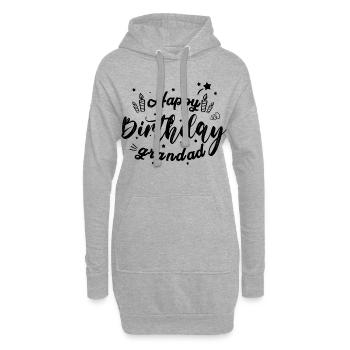 Herzlichen Glückwunsch zum Geburtstag Opa - Hoodie-Kleid - Grau meliert - Vorne