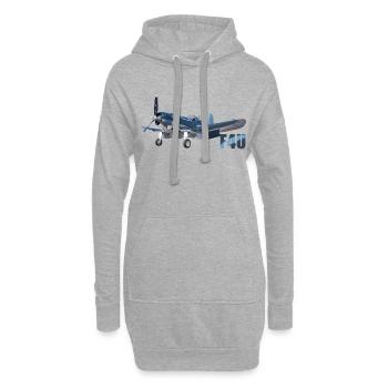 F4U Corsair - Hoodie-Kleid - Grau meliert - Vorne