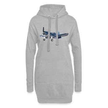 F4U Corsair - Hoodie-Kleid - Grau meliert - Vorne
