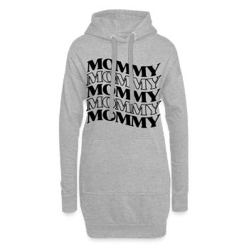 Bonheur des mères Maman Rétro Hippie pour la fête des mères - Sweat-shirt à capuche long Femme - gris chiné - Devant