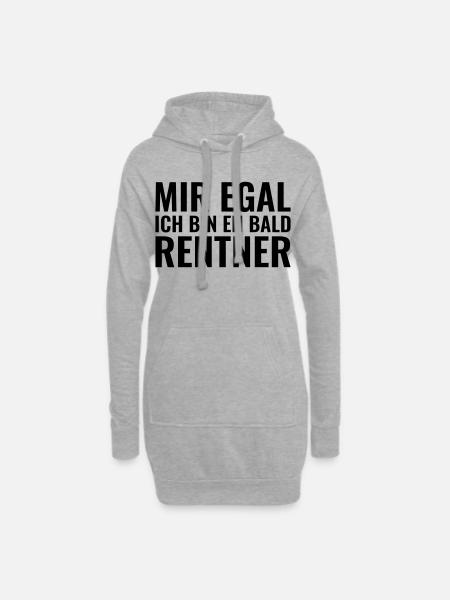 Mir egal Ich bin eh bald Rentner - Hoodie-Kleid - Grau meliert