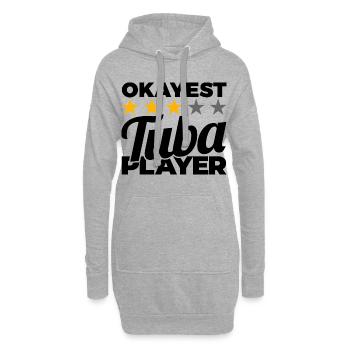 Okayest Tubist - Hoodie-Kleid - Grau meliert - Vorne
