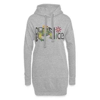 Soyez gentil - Sweat-shirt à capuche long Femme - gris chiné - Devant
