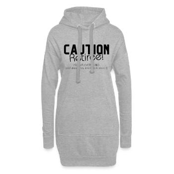 Achtung Rentner – weiß alles und hat viel Zeit. - Hoodie-Kleid - Grau meliert - Vorne