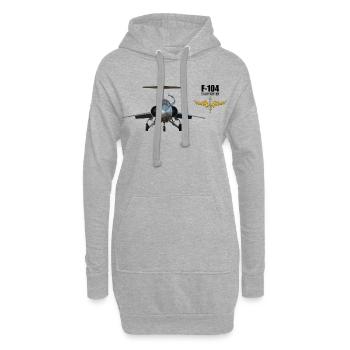 F-104 Starfighter - Sweat-shirt à capuche long Femme - gris chiné - Devant