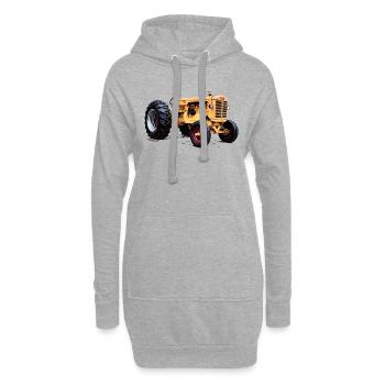 Minneapolis Traktor G-Serie - Hoodie-Kleid - Grau meliert - Vorne