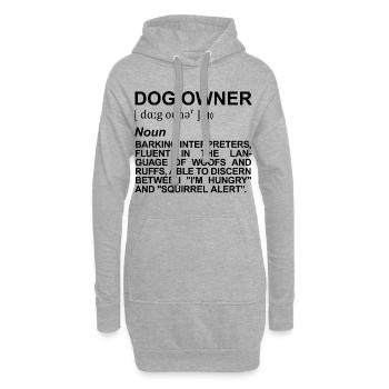 Hundehalter Definition - Hoodie-Kleid - Grau meliert - Vorne