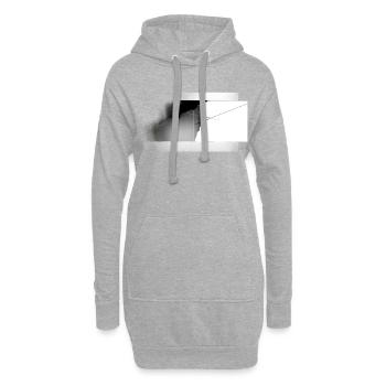 Mur d’escalade abstrait - Sweat-shirt à capuche long Femme - gris chiné - Devant