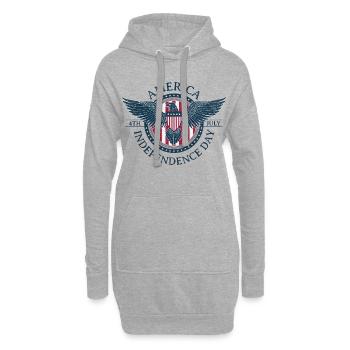 Freiheitsadler USA 4. Juli - Hoodie-Kleid - Grau meliert - Vorne