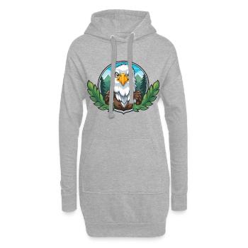Gardien du pygargue à tête blanche dans la forêt - Sweat-shirt à capuche long Femme - gris chiné - Devant