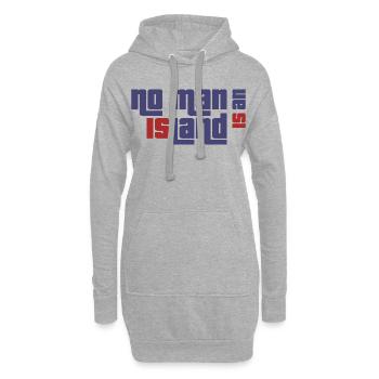 alone island lonely - Hoodie Dress - heather grey - Front