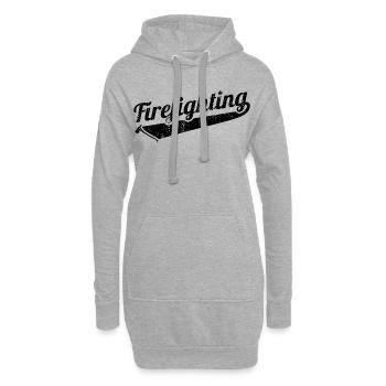 Incendie - Sweat-shirt à capuche long Femme - gris chiné - Devant