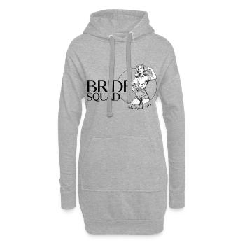 Équipe de mariées - Enterrement de vie de jeune fille - Sweat-shirt à capuche long Femme - gris chiné - Devant