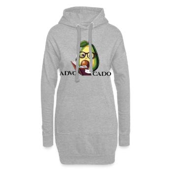 Advocado – Lustiges Avocado Wortspiel - Hoodie-Kleid - Grau meliert - Vorne