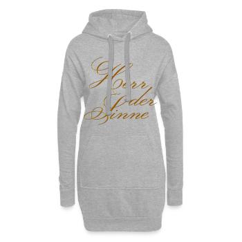 Herr der Sinne - Hoodie-Kleid - Grau meliert - Vorne