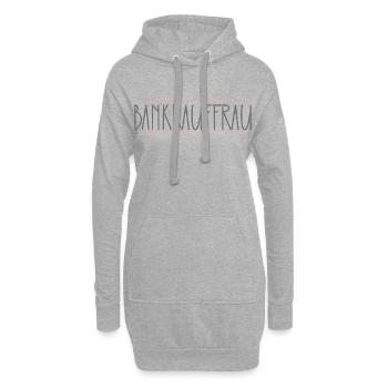 Bankkauffrau Geschenk Bankerin Finanzen Beruf - Hoodie-Kleid - Grau meliert - Vorne