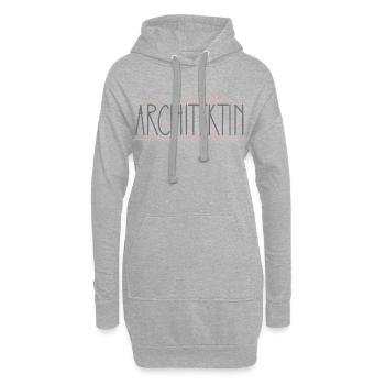 Architektin Geschenk Architektur Beruf - Hoodie-Kleid - Grau meliert - Vorne