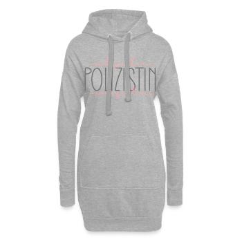 Polizistin Geschenk Polizei Beamtin Beruf - Hoodie-Kleid - Grau meliert - Vorne