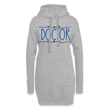 Doktor stolze Mama süßes Geschenk - Hoodie-Kleid - Grau meliert - Vorne