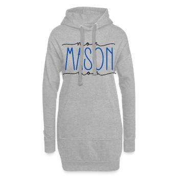 Maurer stolze Mama süßes Geschenk - Hoodie-Kleid - Grau meliert - Vorne