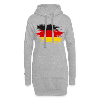 Deutschland Flagge used Design - Hoodie-Kleid - Grau meliert - Vorne