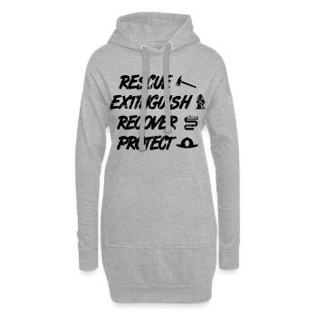 Retten Löschen Bergen Schützen - Hoodie-Kleid - Grau meliert - Vorne