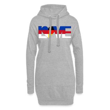 love Sorbes Lusace, Haute-Lusace, Allemagne Home - Sweat-shirt à capuche long Femme - gris chiné - Devant