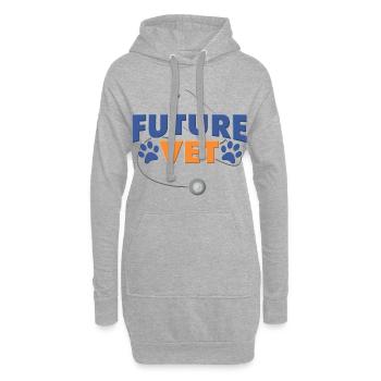 Étudiant vétérinaire vétérinaire - Sweat-shirt à capuche long Femme - gris chiné - Devant