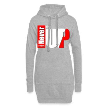 Ne jamais abandonner - Sweat-shirt à capuche long Femme - gris chiné - Devant