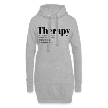 Therapy - Hoodie-Kleid - Grau meliert - Vorne