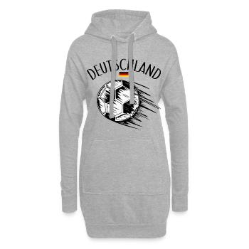 Allemagne Flag Football en vol - Sweat-shirt à capuche long Femme - gris chiné - Devant