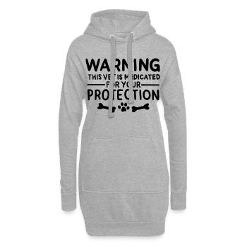 Drôle de vétérinaire - Sweat-shirt à capuche long Femme - gris chiné - Devant