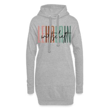 Lehrerin Wirtschaft Wirtschaftslehrerin Geschenk - Hoodie-Kleid - Grau meliert - Vorne