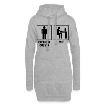 D’autres programmeurs et moi - Sweat-shirt à capuche long Femme - gris chiné - Devant
