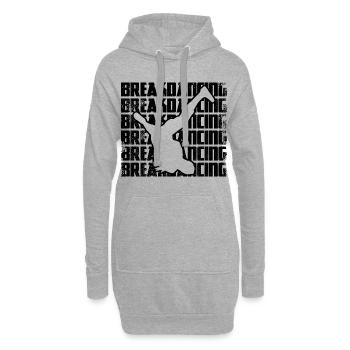 Breakdance - Hoodie-Kleid - Grau meliert - Vorne