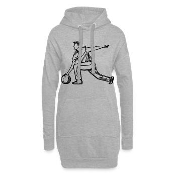 Bowler - Hoodie-Kleid - Grau meliert - Vorne