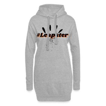 Hatch tag Leapster slogan - Hoodie Dress - heather grey - Front