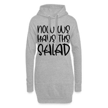 Now we have the salad - Hoodie-Kleid - Grau meliert - Vorne