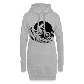 Mountainbiken - Hoodie-Kleid - Grau meliert - Vorne