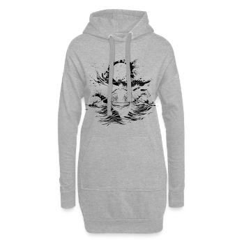 Rudern - Hoodie-Kleid - Grau meliert - Vorne