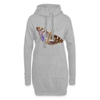 Petit empereur pourpre - Sweat-shirt à capuche long Femme - gris chiné - Devant