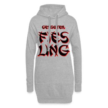 Fies Ling - Hoodie-Kleid - Grau meliert - Vorne