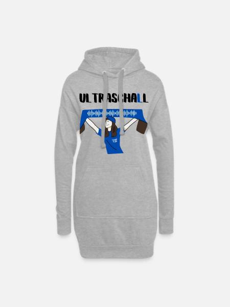 Ultraschall Ultraschal - Hoodie-Kleid - Grau meliert